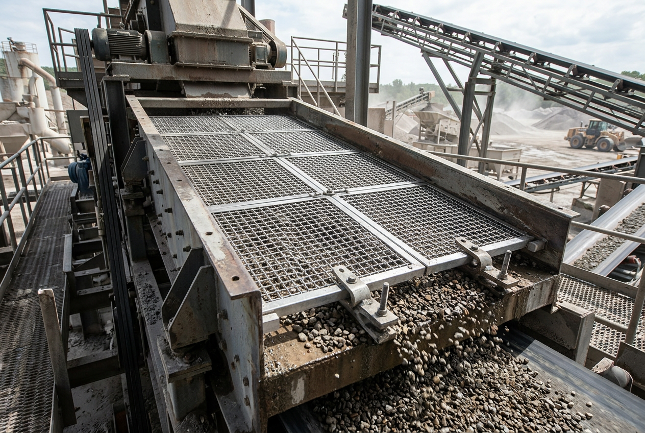 Aggregate screening deck