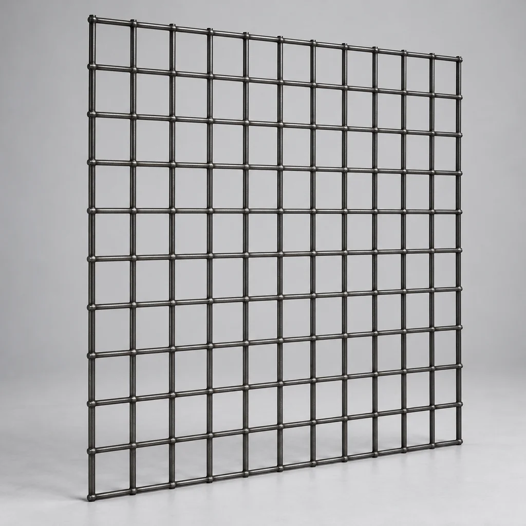Painel de malha soldada de arame preto