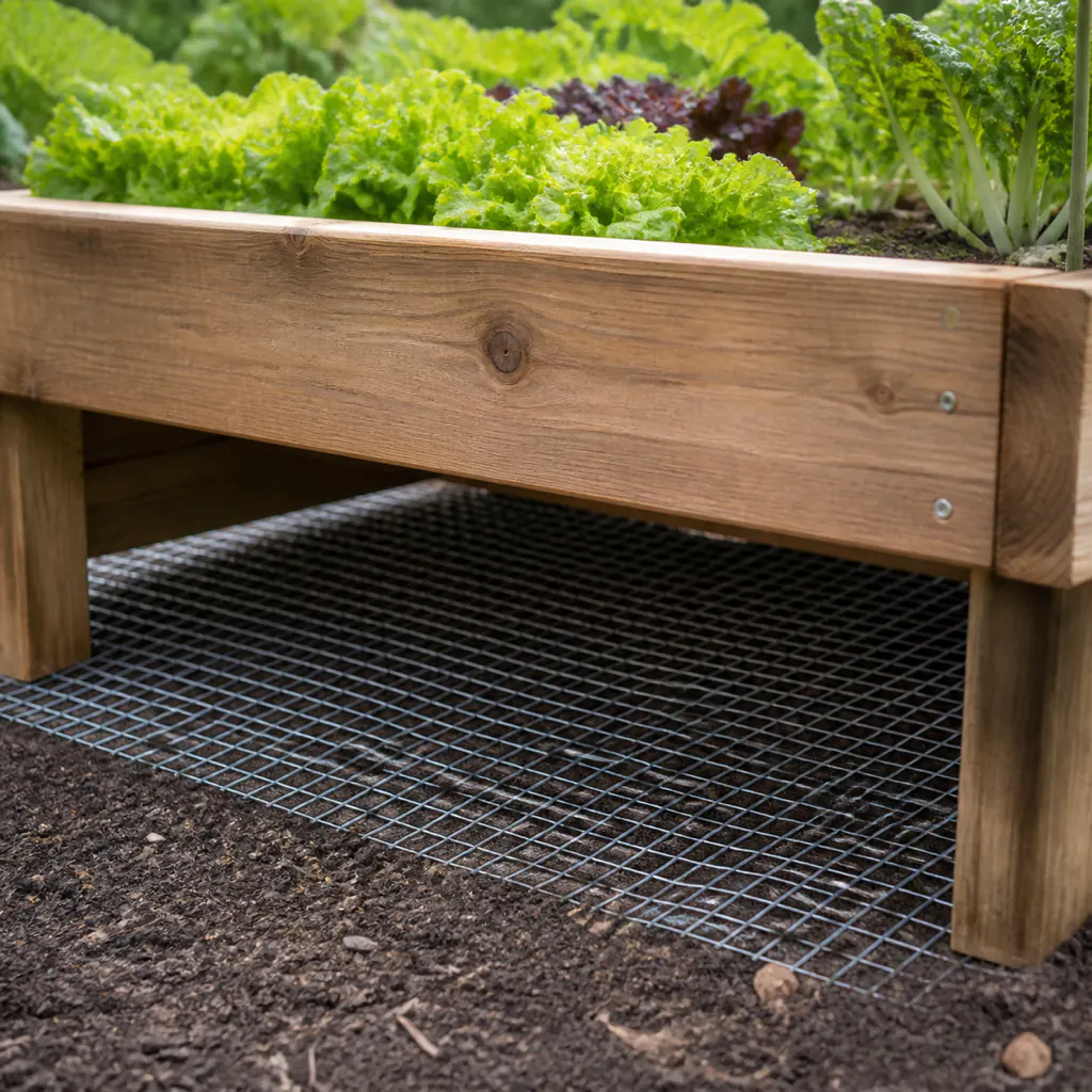 1/2 Inch Wire Mesh Raised-Bed Barrier