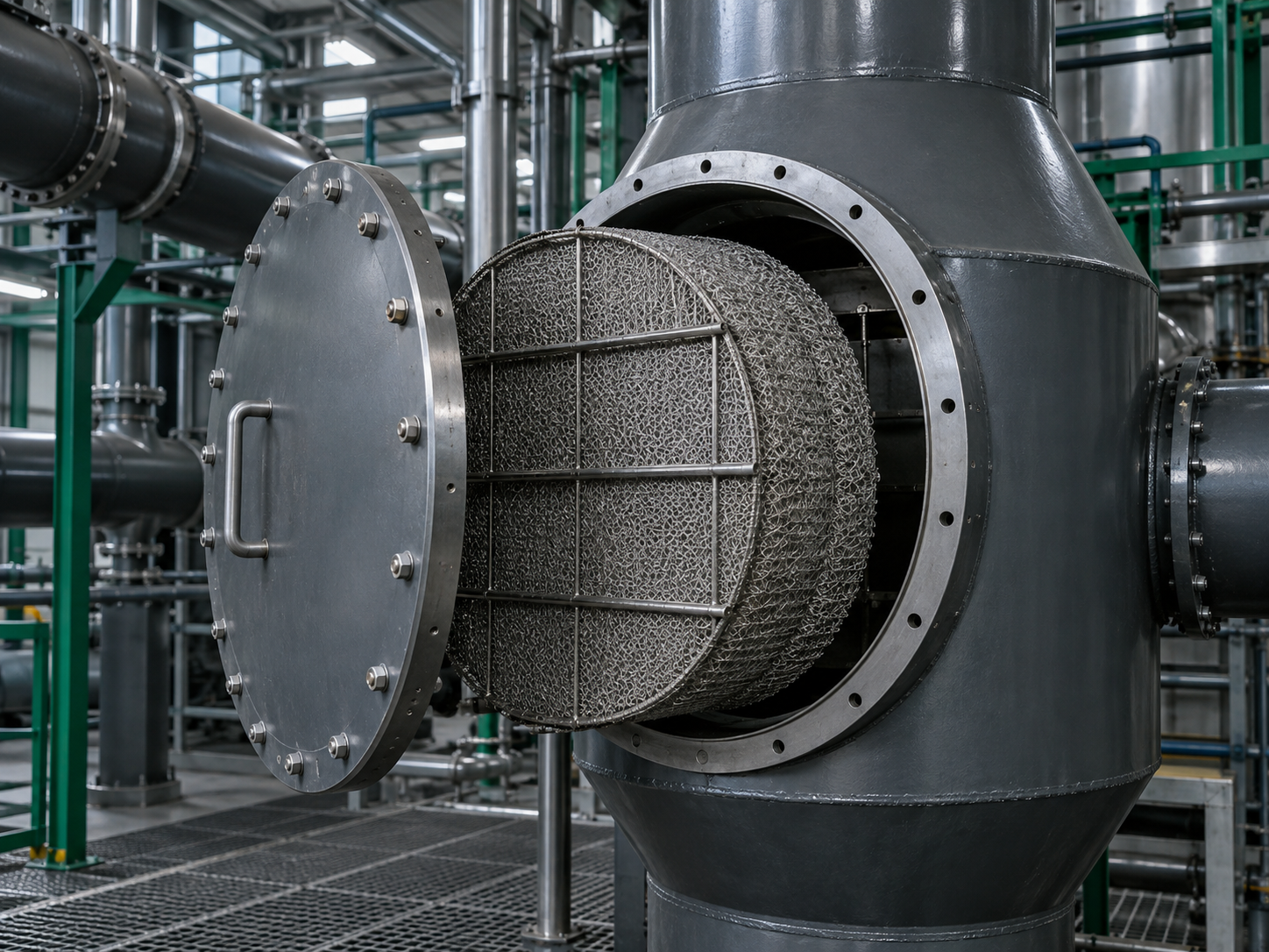 Flue-gas-treatment internals