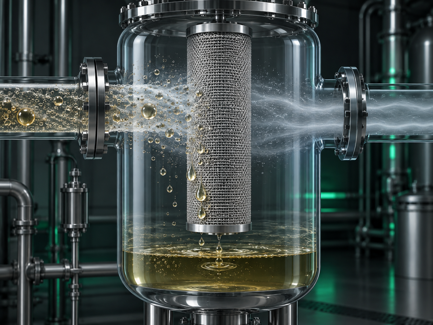 Gas-liquid separation element