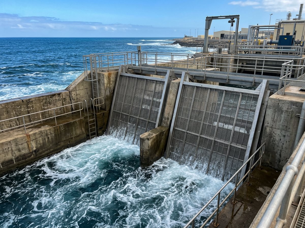 Seawater intake screening