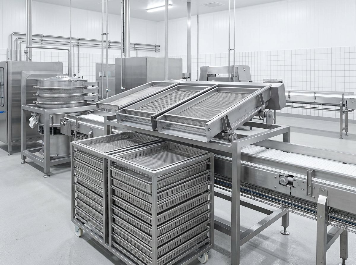 Food plant sifting line