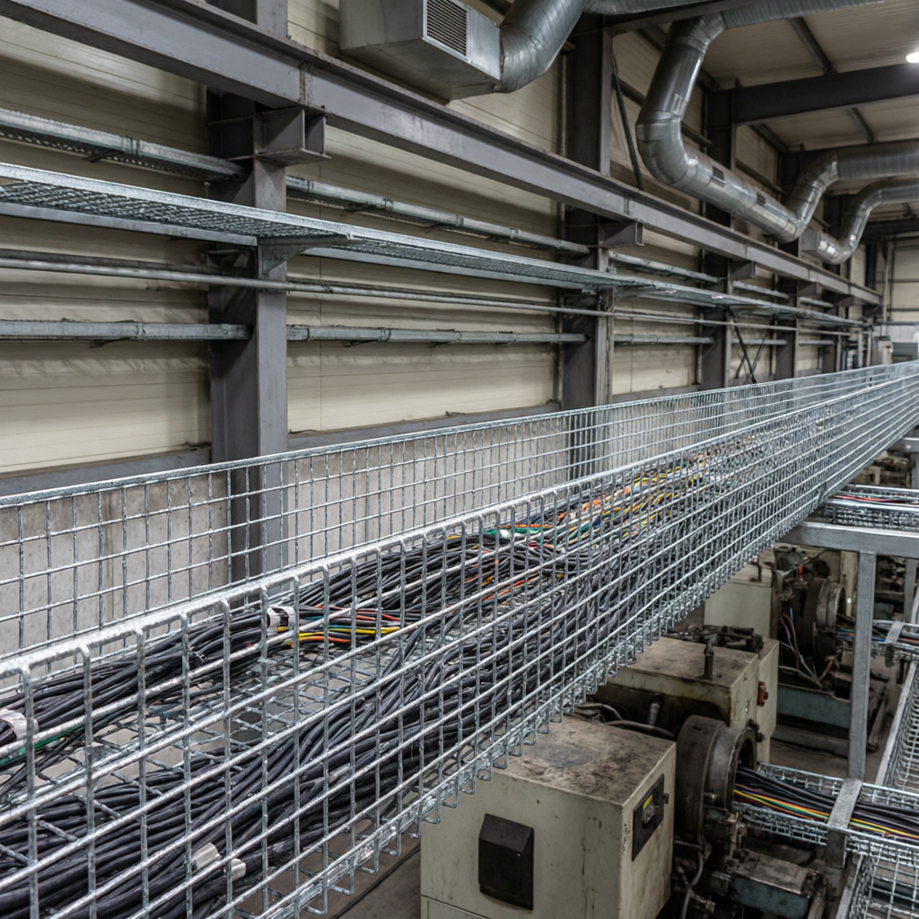 Industrial plant cable distribution