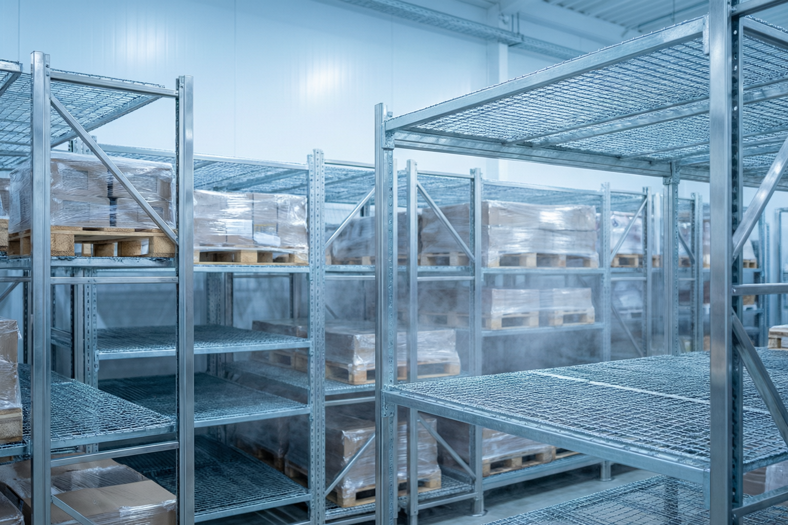 Cold store pallet racks