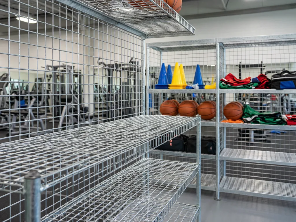 Sports facility equipment room
