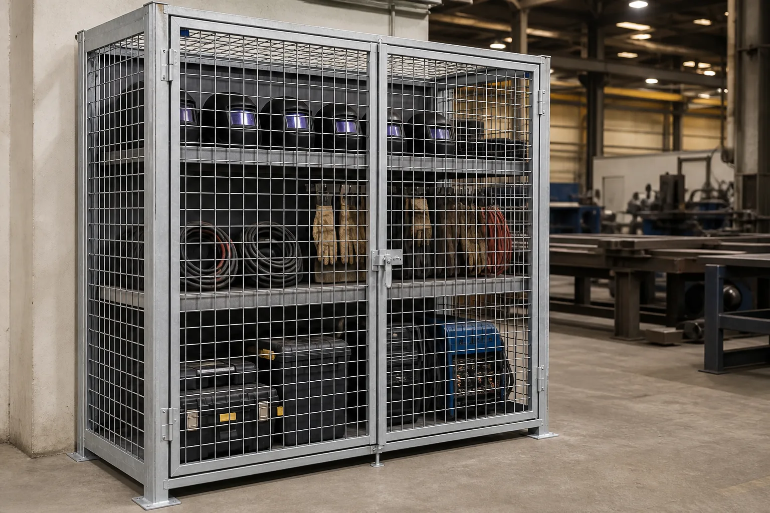 Workshop equipment cage